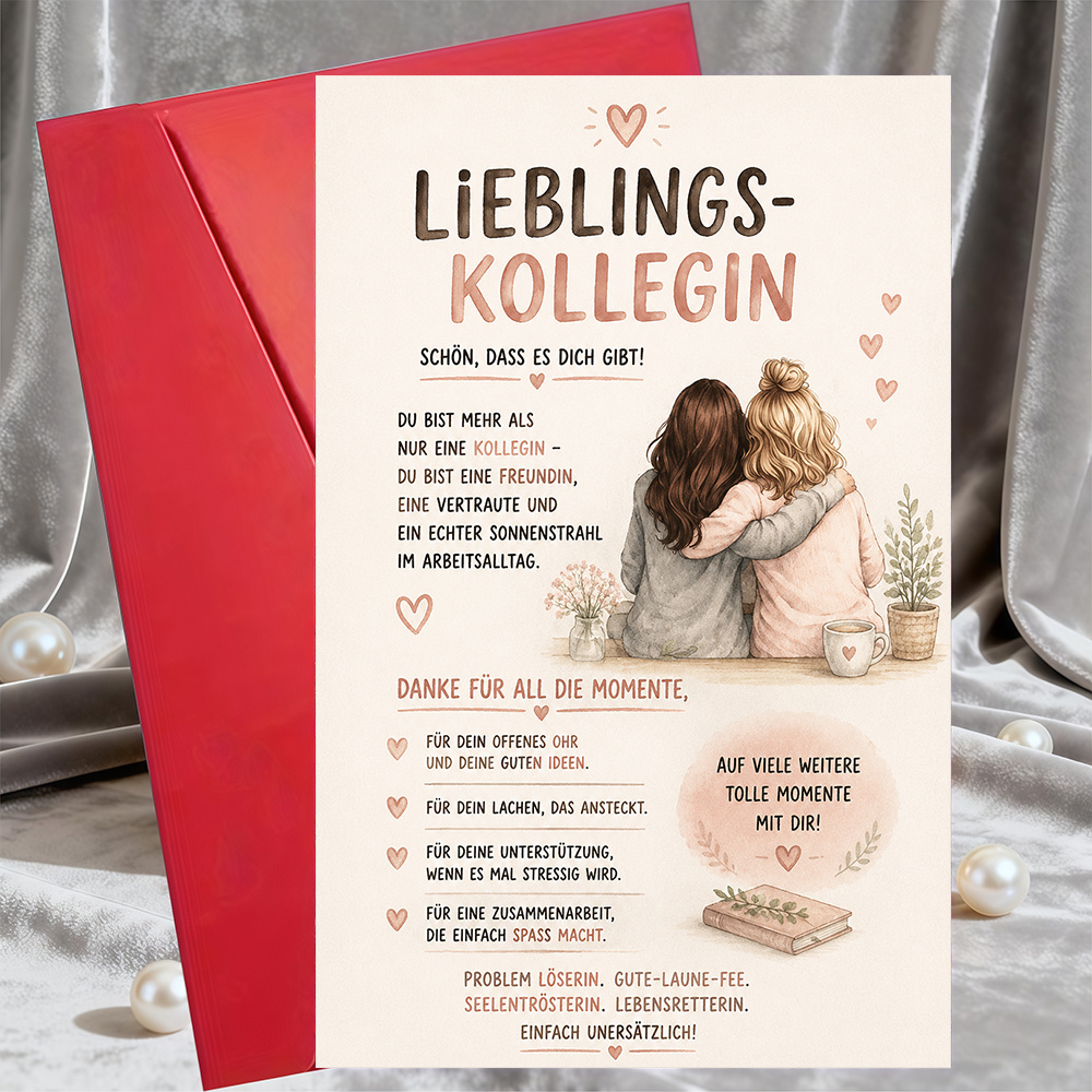 Image of 1 Greeting Card + 1 Envelope Colleague Greeting Card Coworker Appreciation Gift For Women Thank You Card Office Farewell Birthday Stationery Flat Card Greeting Card