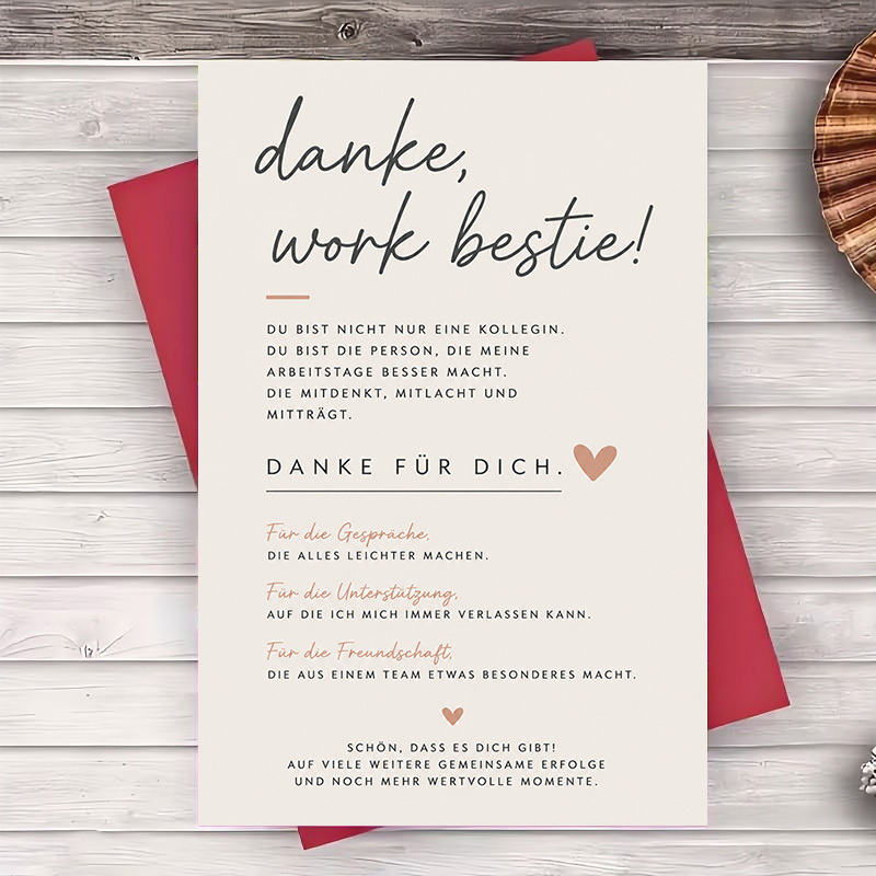 Image of 1 Envelope And 1 Greeting Card Thank You Card For Appreciation Gift For Coworker Farewell Or Office Celebration Card Greeting Card