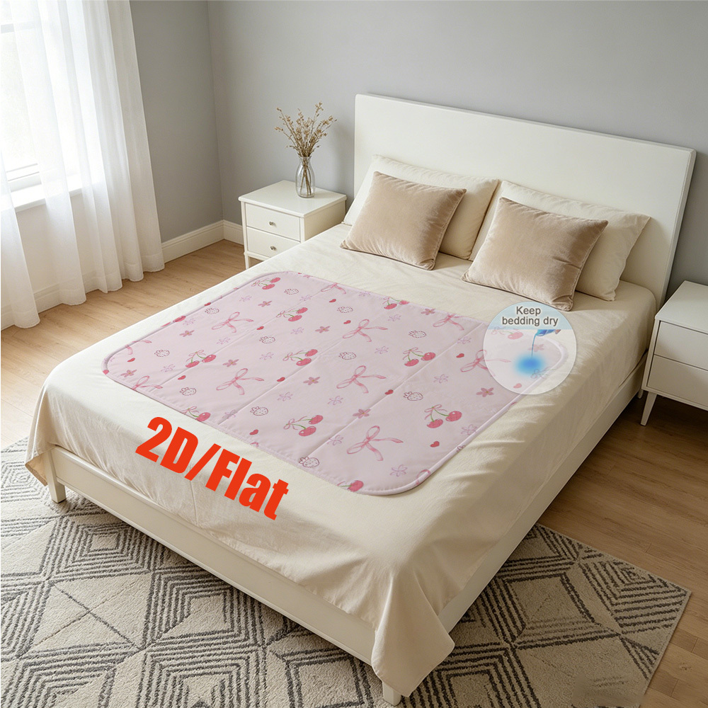 artikel foto 1 stuks, herbruikbare bedondersteuner, kersroze, wasbare matrasbeschermer geschikt voor borstvoeding en dagelijks gebruik, kan ook   gebruikt als puppy urine pad, luier verschoonmat, sofa urine matras