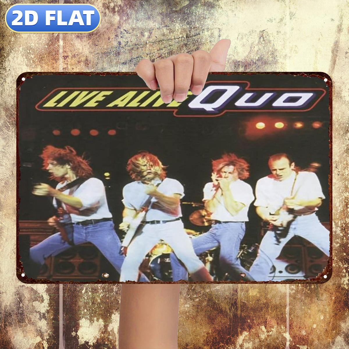 TEMU 2d Flat, 2d Flat 1pc, "quo: Live â Of A ", Metal Iron Sign, Size (8"x12"/20cm*30cm), Decorative Paintings/room/restaurant/bar/door/garage Decor
