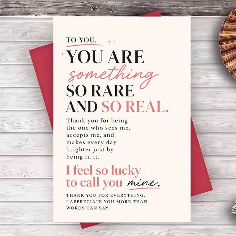 TEMU 1 Envelope And 1 Greeting Cardromantic Greeting Card For Boyfriend Girlfriend Or Perfect For Anniversary Valentines Day Or Appreciation Gift To