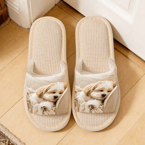 photo de l'article 1 paire de chaussons sur le thème de , chaussons tendance et respirants, chaussons dintérieur confortables et décontractés , chaussons dété pour femme et homme intérieur extérieur, cadeau idéal pour toutes , 2d plat, chaussures pour femme