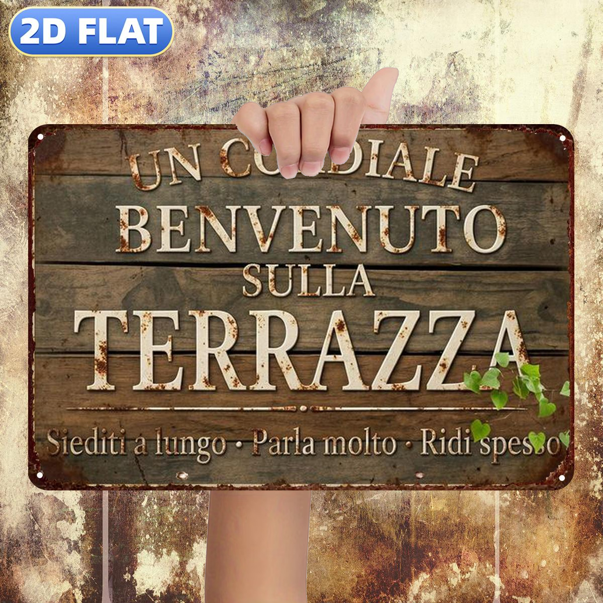 TEMU 2d Flat 1pc, A Warm Welcome To , Metal Iron Sign, Size (8"x12"/20cm*30cm) Decorative Paintings/room/restaurant/bar/door/garage Decor