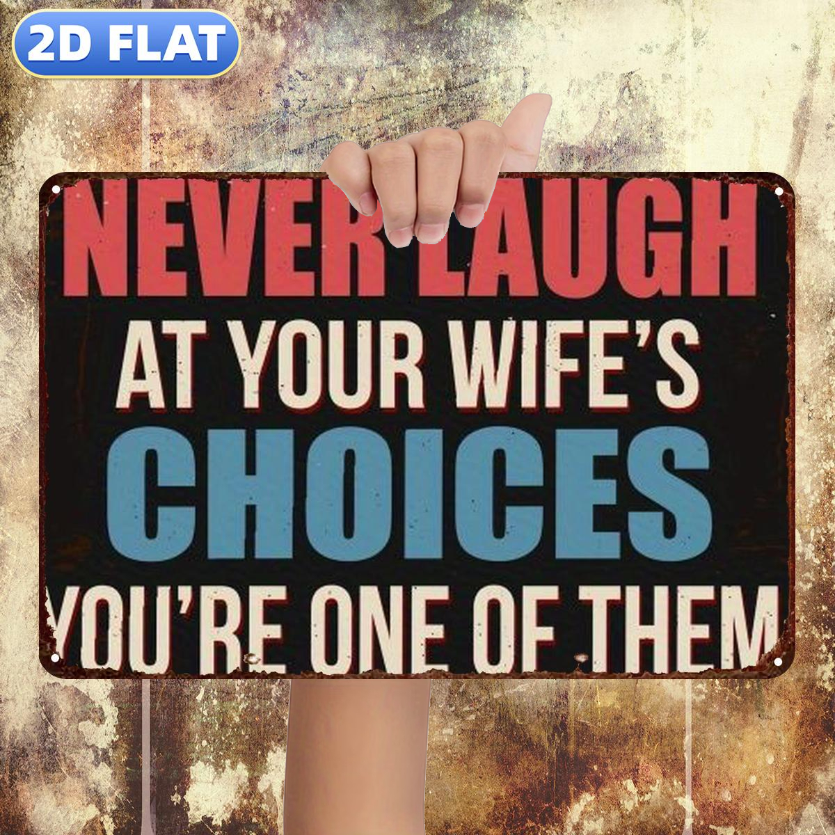 TEMU 2d Flat, 1pc 2d Flat, Never Wife' - You Are Them, For Decorative Painting/room/dining Room/bar/door/garage Decoration