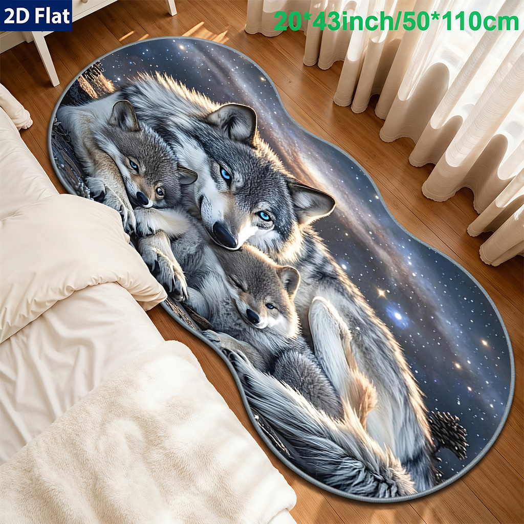TEMU Tapis 1 pièce de irrégulière pour chambre/cuisine/salle de bain - mère et petit, revêtement lavable en machine avec , durable, plat 2D
