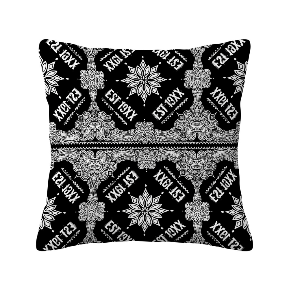 TEMU Housses de coussin vintage EST pour porche, terrasse, canapé, fauteuil, taies d'oreiller géométriques contemporaines avec fermeture éclair et