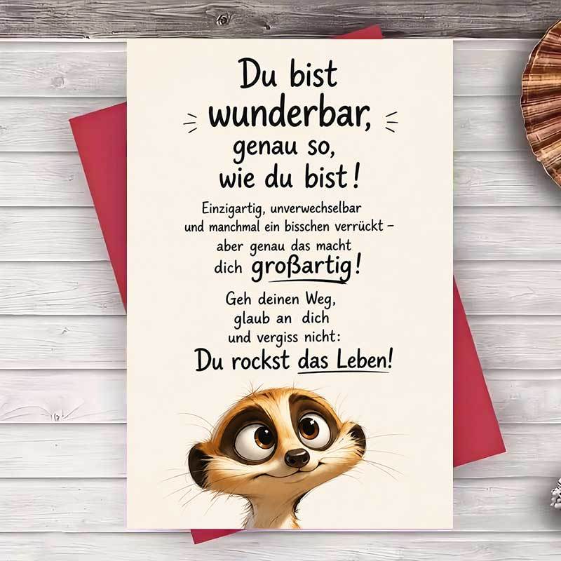 TEMU 1 Envelope And 1 Greeting Card Inspirational Greeting Card With Cute Design Encouragement Note For And Colleagues Perfect For Birthday Or