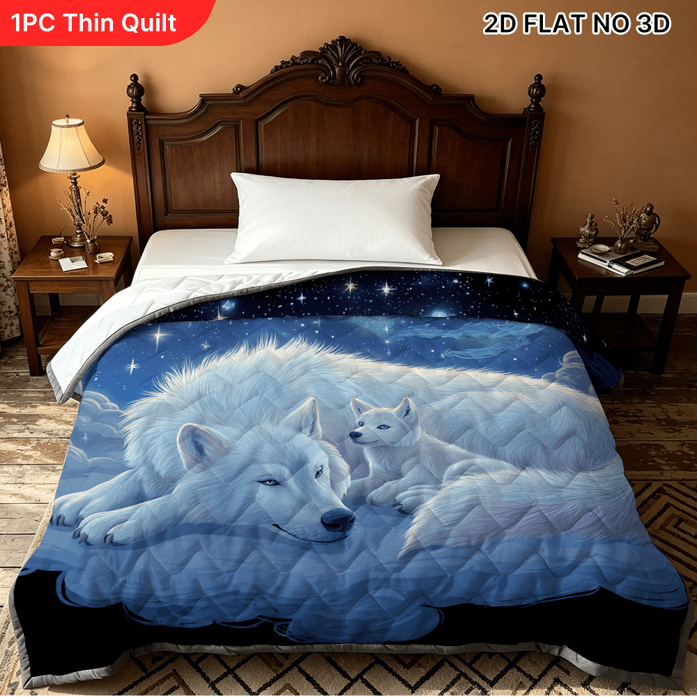 TEMU (2d Flat) 1pc Cooling Summer Quilt, Lightweight Breeze Quilt With Starry Design, Soft, Breathable, And Skin-friendly, Perfect For Hot Nights,