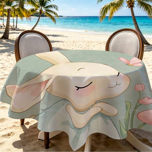 tovaglia 1 pz con coniglietto , e adatta per larredamento e le decorazioni festive
