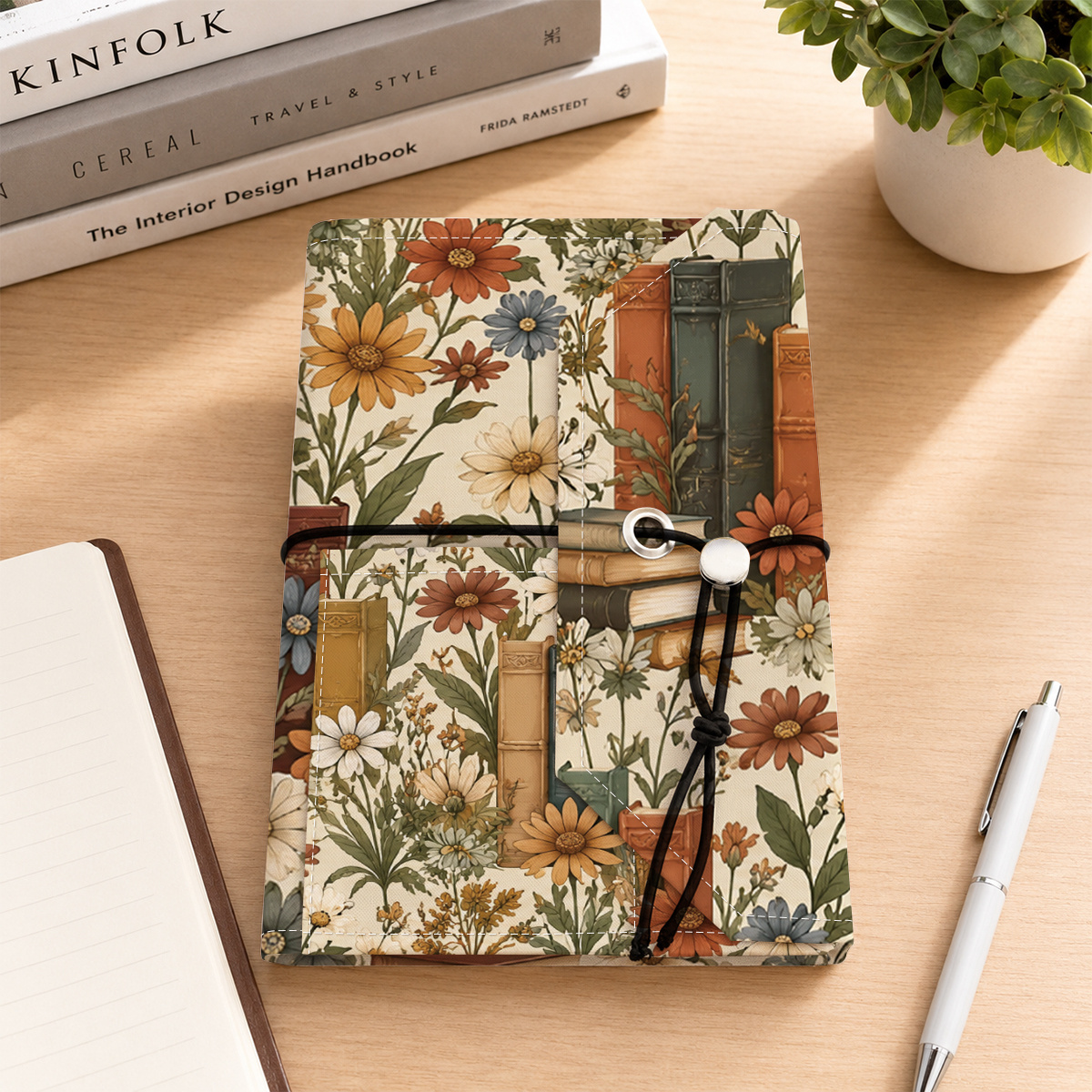 TEMU de libro ajustable, 1 pieza, temática de libros vintage y , adecuada para guardar bolígrafos, libros tamaño A5 y cuadernos. Ideal para organizar