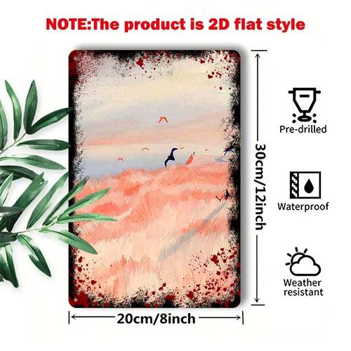 item picture 2d flat decorative sign 2d flat metal sign featuring of and a measuring 8 inches by 12 inches suitable home decoration in kitchens dining rooms bedrooms living rooms bathrooms and other spaces
