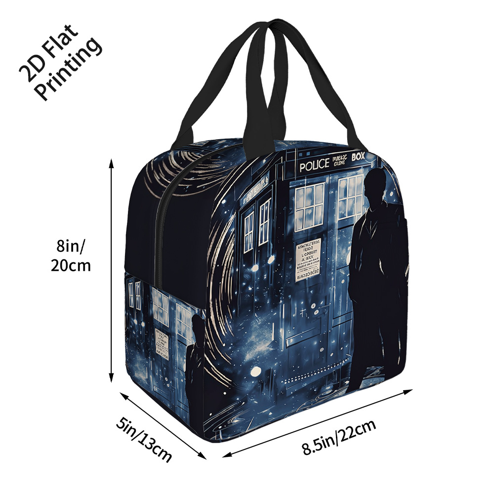 TEMU 1pc, Space Time Pattern Printed Thermal Bag Insulation Bag Insulated Bag, Lunch Bag, Suitable For Home, Restaurant, Office, Unisex Portable