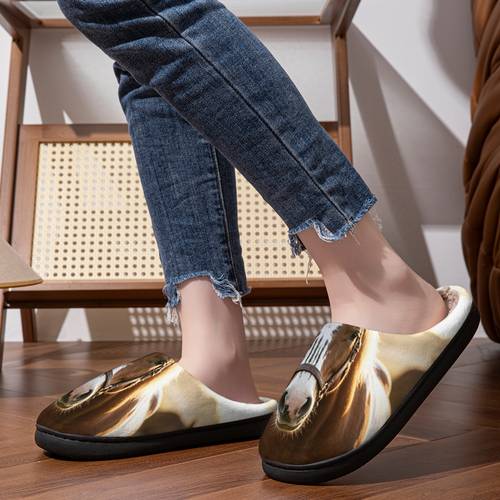 mens womens horse print slippers breathable lightweight soft sole suitable for home tpr sole cushioning horse themed indoor house shoes unisex gift for comfortable footwear women shoes