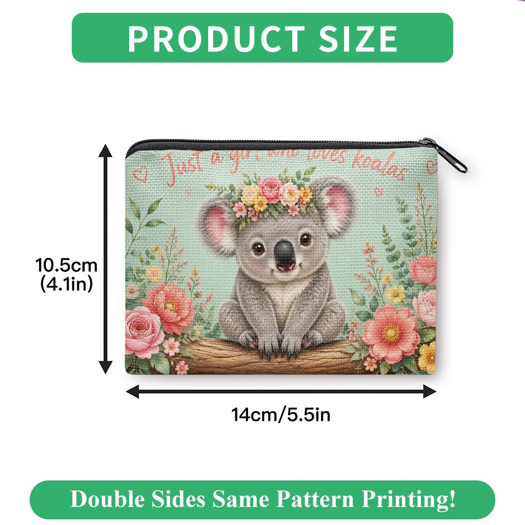 TEMU Coin Purse, With Flowers Print Coin Purse, Small Portable Zipper Bag For Coin, Key, Card & Earphones, Portable Change Purse, Small Item Storage