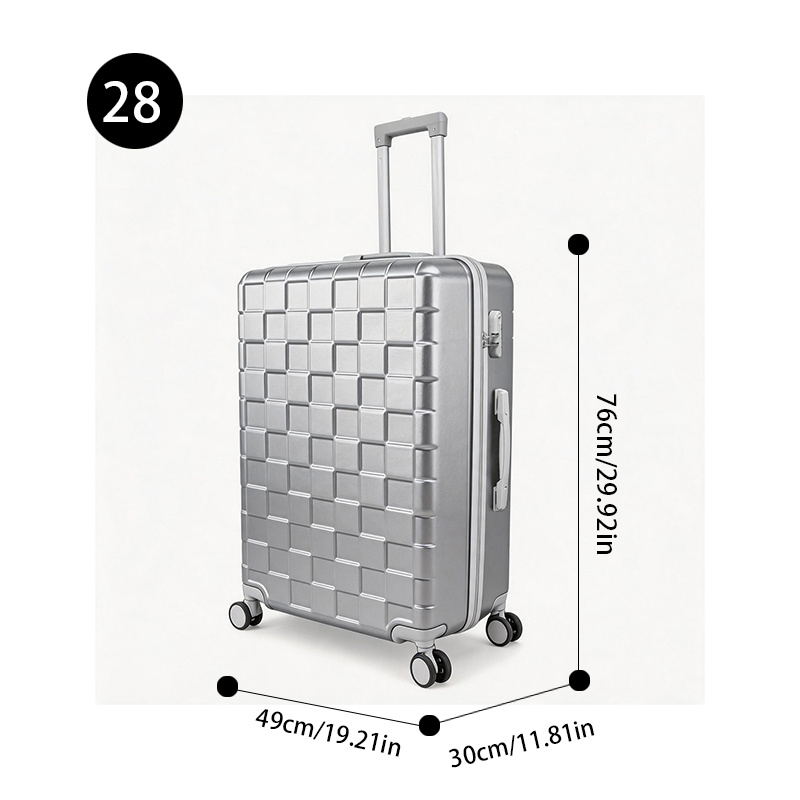 28-Inch Four-Wheel Rotating Travel Suitcase with Expandable Design