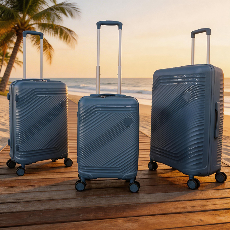 Mint Green 3-Piece Luggage Set with 360-Degree Rotating Wheels