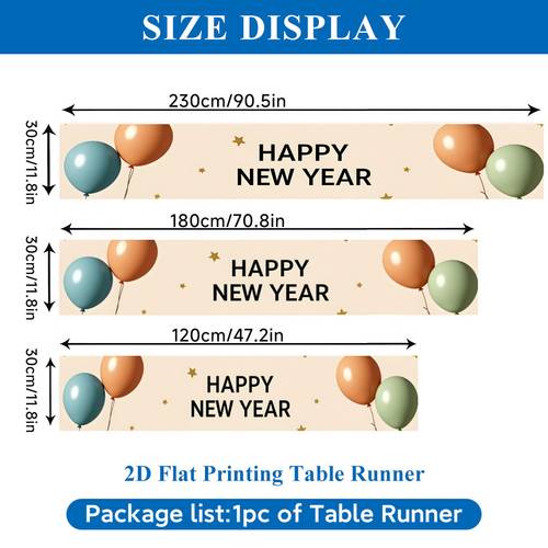 2d flat printing table runner 1 new year celebration polyester rectangular table runner for dining table home decor coffee table vibrant cultural decor for kitchen party decorations room decor scene decor 2d flat