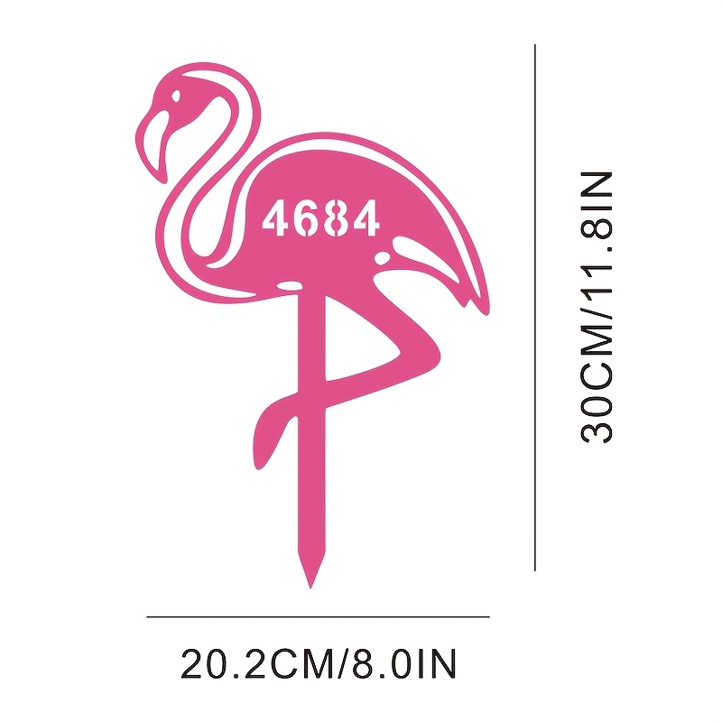 TEMU 1pc - Customizable Yard Number Sign, Outdoor Number Decorative Stand, Iron Art Sign, Patio Personalized Address Plaque, Custom Family Address
