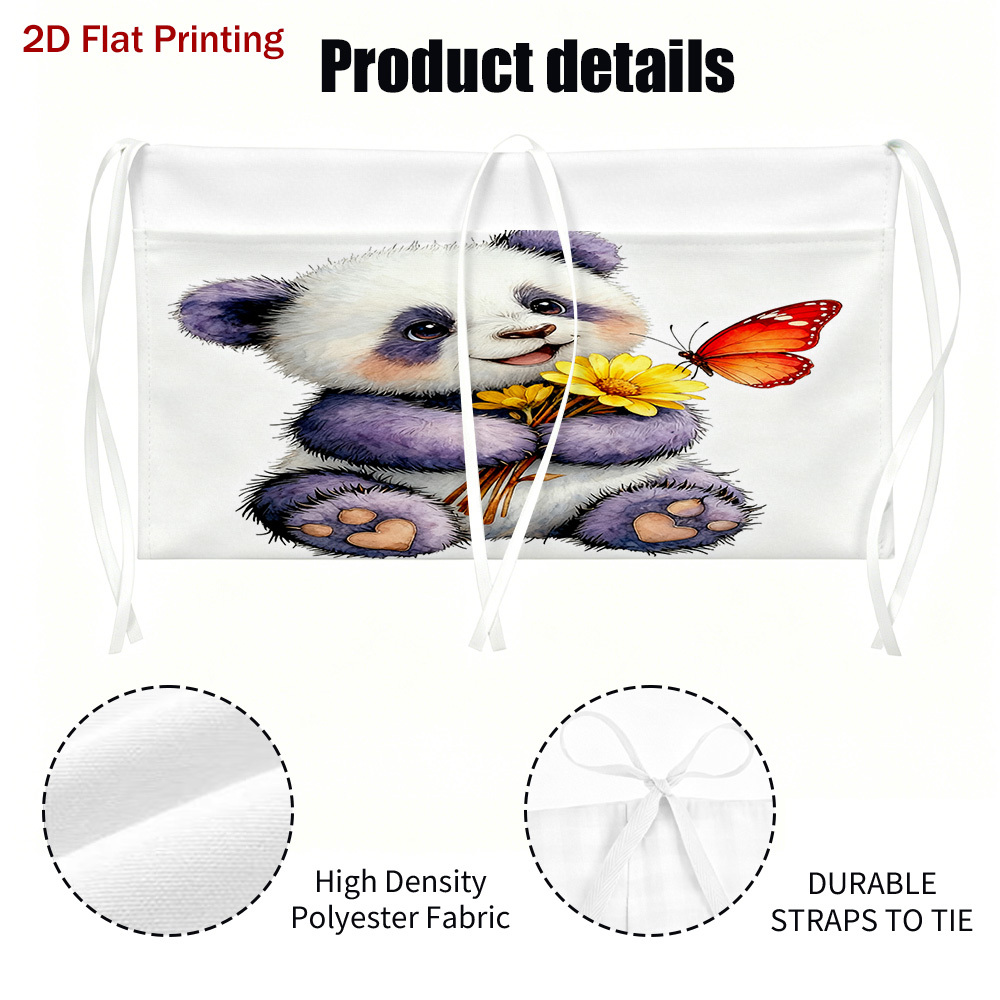 2D Flat Panda Hanging Organizer Bag for Stroller