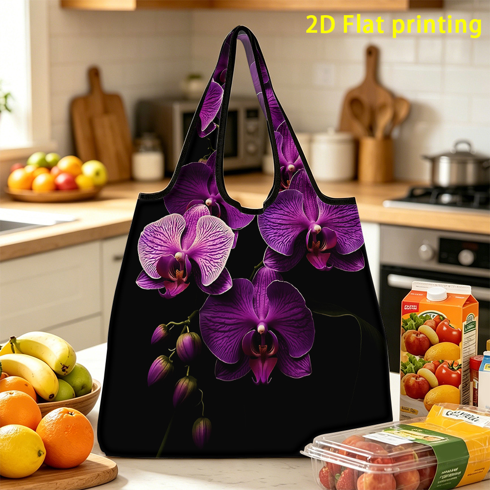 TEMU 1pc, Large Capacity Foldable Shopping Bag Reusable, Suitable For Storage, For Essential Items In Season