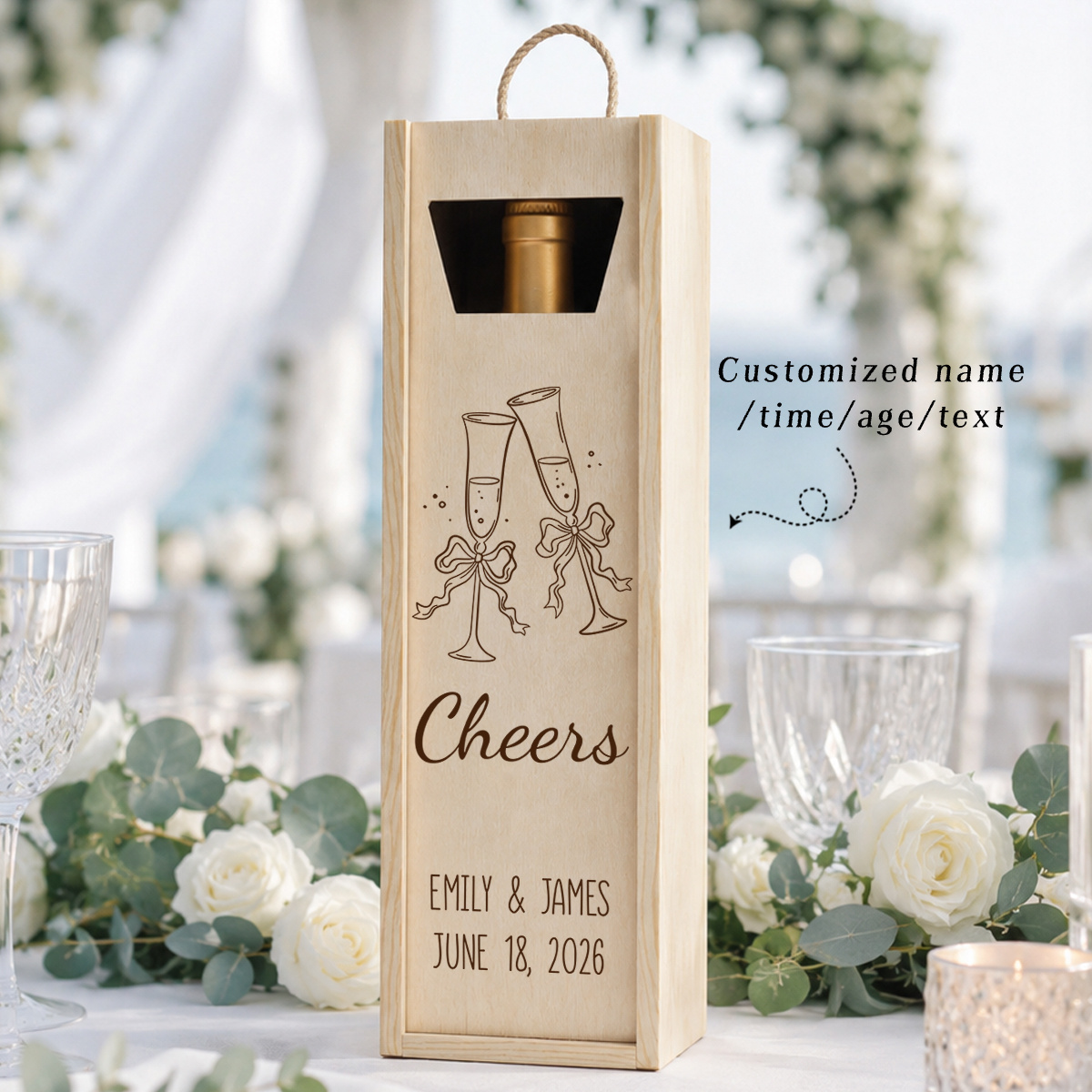 wine bottle gift box sold on Temu United States