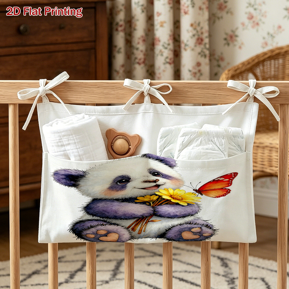 2D Flat Panda Hanging Organizer Bag for Stroller