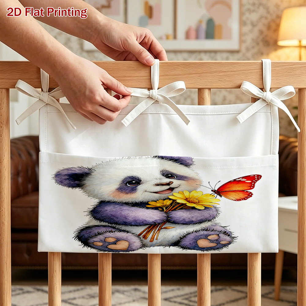 2D Flat Panda Hanging Organizer Bag for Stroller