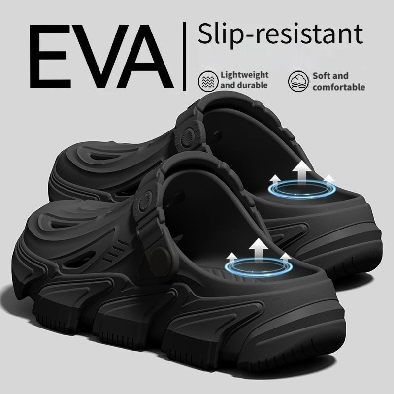 TEMU 's Thick-soled Sandals, Summer Beach Eva Anti-slip Comfortable Slippers, Outdoor Height-increasing Slippers, Suitable For Summer Beach, Swimming