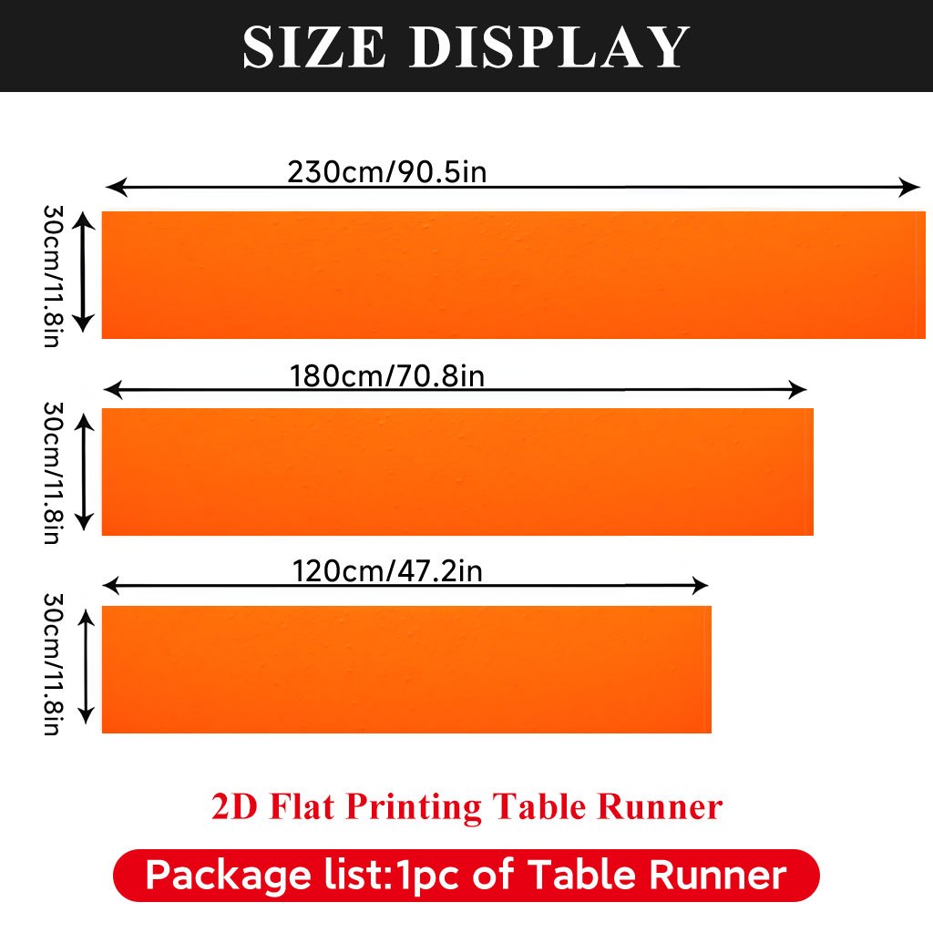 TEMU Chemin de table rectangulaire 1 pièce, impression 2D à plat, teinte vif en polyester, et durable, facile d'entretien, chemin de table de