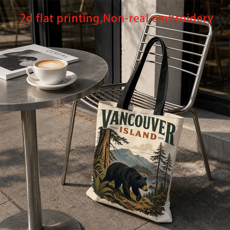 TEMU 1 pièce, Impression 2D à plat, Sac paysage naturel de de Vancouver | pour vacances , quotidiens, Impression , Sac à bandoulière simple, élégant
