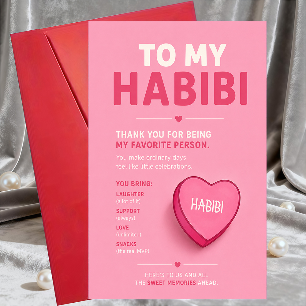 TEMU 1 Greeting Card And 1 Envelope To My Flat Greeting Card Card For Boyfriend Girlfriend Husband Wife Anniversary Valentine's Day Birthday Gift For