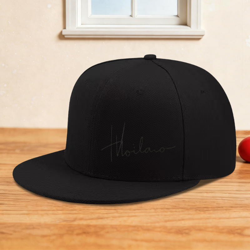 TEMU 1pc "moilano" Printed Pattern Adjustable Hip-hop , Flat Brim High Top Hat, Unisex Outdoor Sport Style, Ideal Gift For Weddings, Parties, And