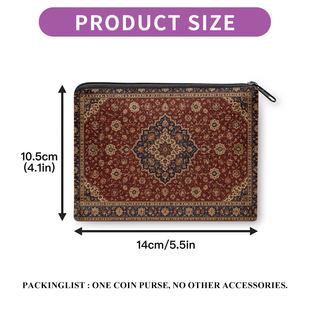 Image of Coin Purse, Red Carpet Double-sided Printed Coin Purse, Earphone Lipstick Small Items Storage Bag, Multi-use Clutch Bag, Lightweight Practical Cosmetic Bag, Gifts For Women