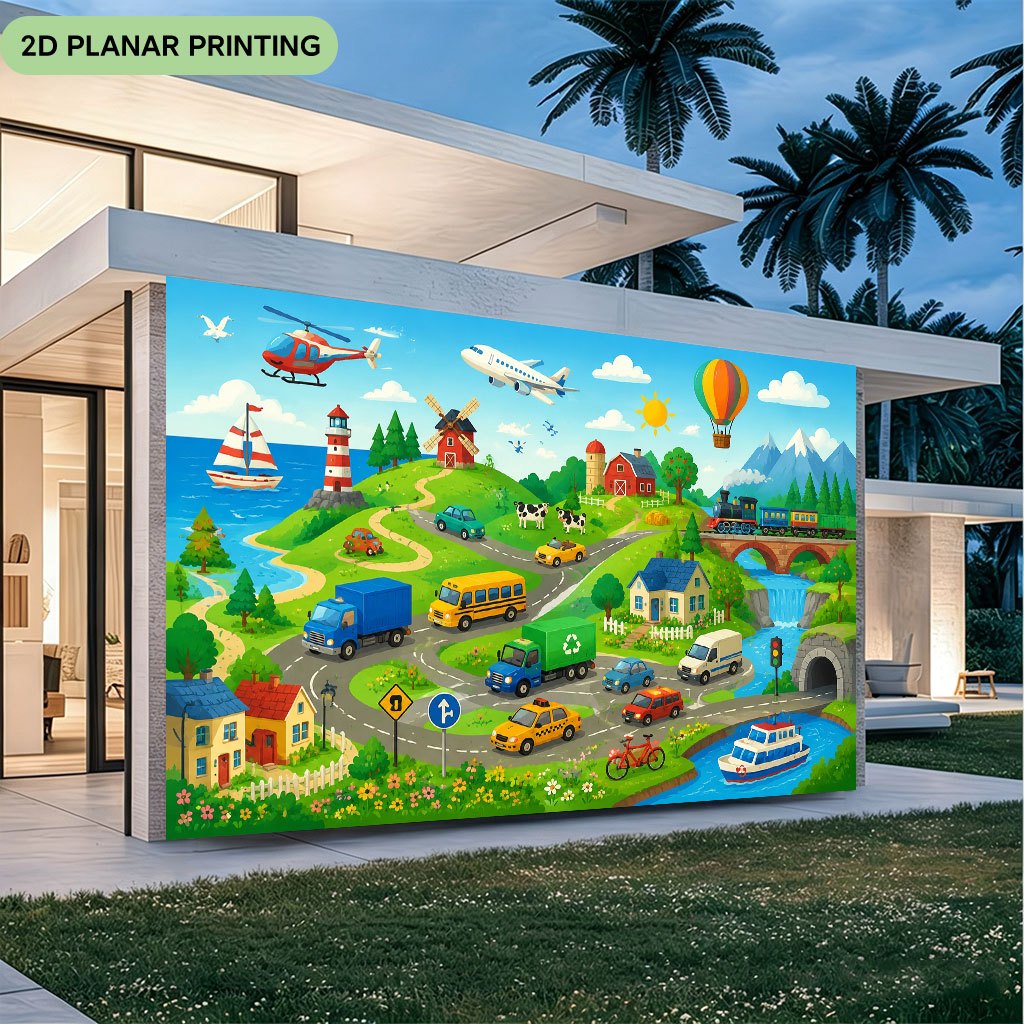 TEMU 2d Flat, 2d Flat - 2d Flat Banner 1pc, Vehicles And Countryside, Peleater Tiher Tete Po E A Anis Rthtay And Suner Aes Butalle Fos Derating And