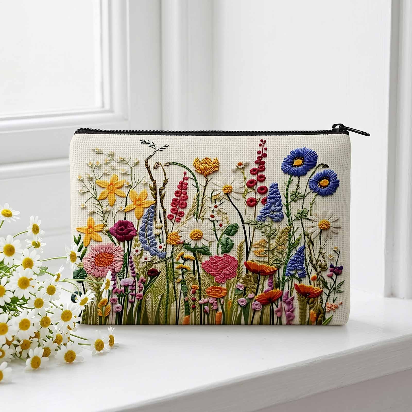 TEMU 2d Flat Printing Makeup Bag, Vibrant Design For Travel, Daily Use, And Gifts -inspired Charm, 2d Flat