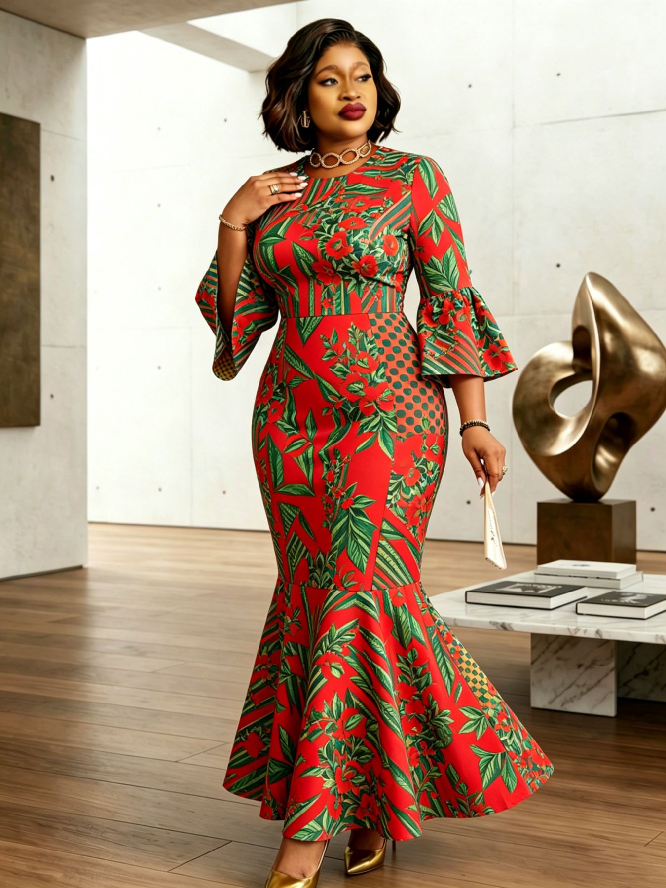 woman african dress sold on Temu United States