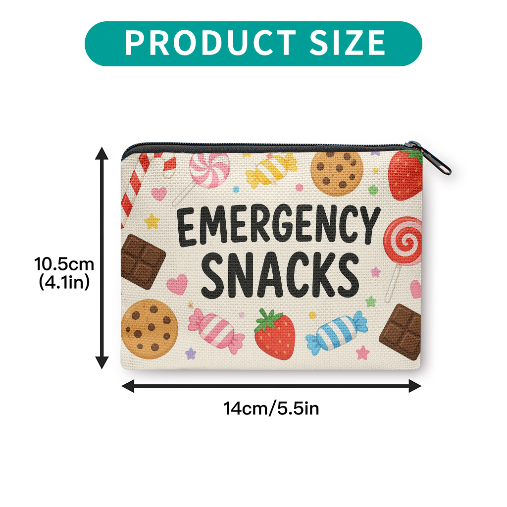 TEMU Coin Purse 1pc, Double-sided Printing Coin Purse, Zipper Closure, Small Portable Key Earphone Storage Bag, Multifunctional Handy Card Holder,