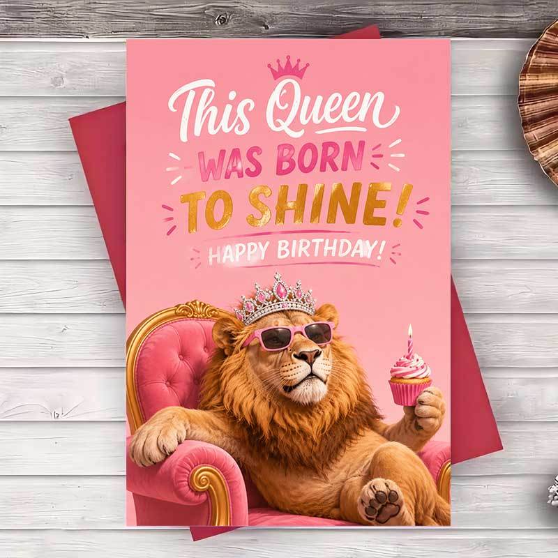 TEMU 1 Envelope And 1 Greeting Card Funny Birthday Greeting Card For Her Women Wife Sister Birthday Party Celebration Flat Note Card With Envelope