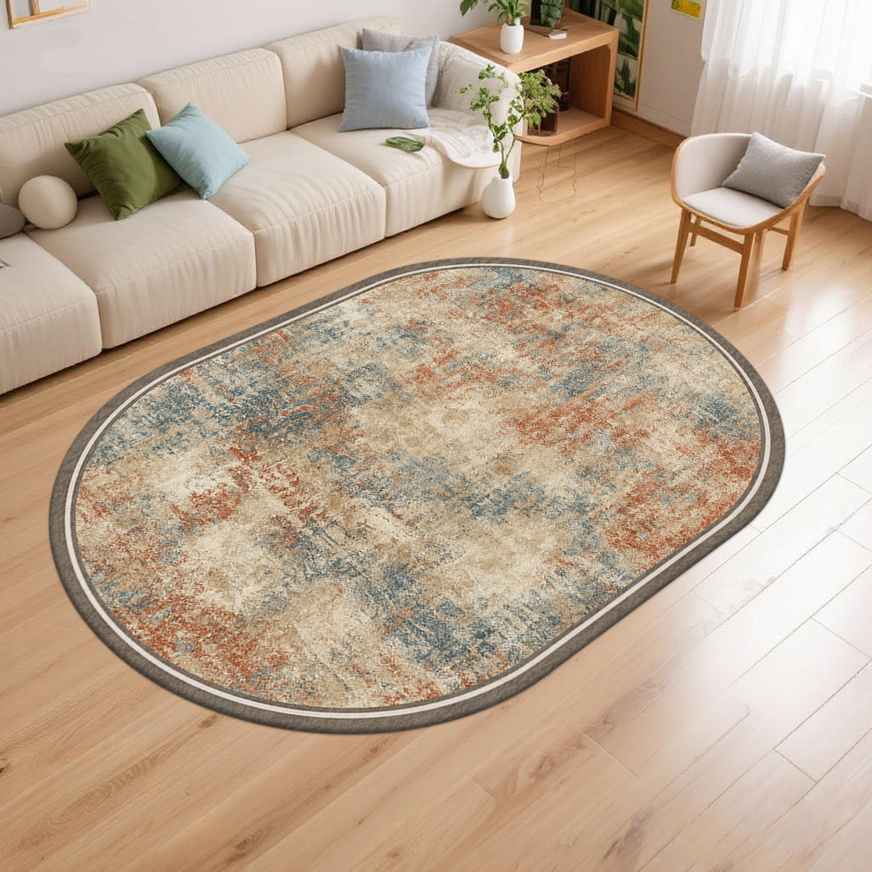 oval area rug sold on Temu United States