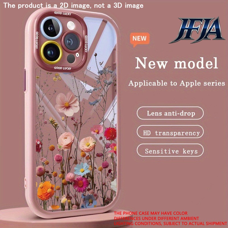 TEMU Phone Case: 2dflat Is A Stylish Phone Case Featuring A Creative Floral Cluster Design, Suitable For Iphone 16 Pro Max. This High-quality Case Is