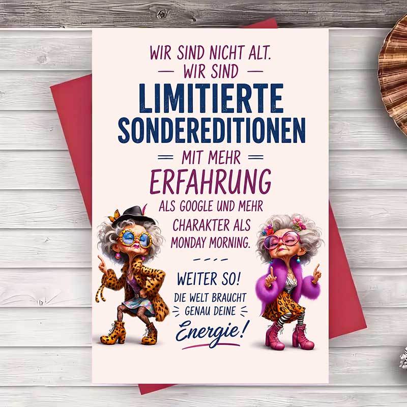 TEMU 1 Envelope And 1 Greeting Card Funny Birthday Greeting Card For Women Edition Design Flat Card For Milestone Birthday Celebration And Party Gift