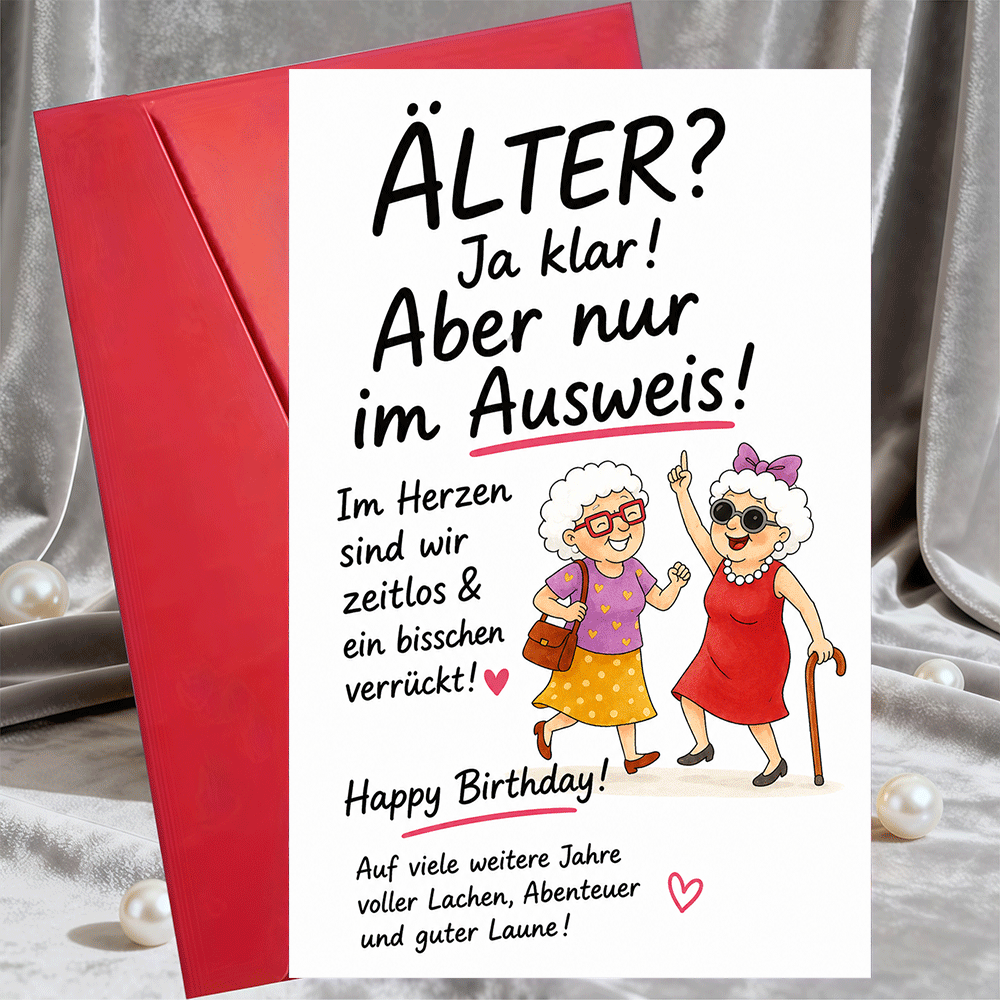 Image of 1 Greeting Card + 1 Envelopefunny Birthday Card For Women And Seniors Love And Celebration For Birthday Wishes Gifts And Party Momentsgreeting Card