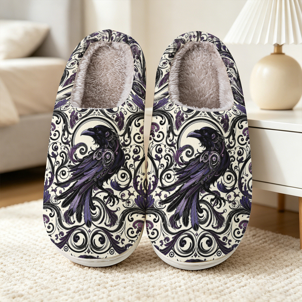 TEMU [wide Toe] 1 Pair Retro Baroque Style Scroll Pattern Printed Casual Light Luxury All-match Wide Toe Space Slippers, Unisex Fashionable Light