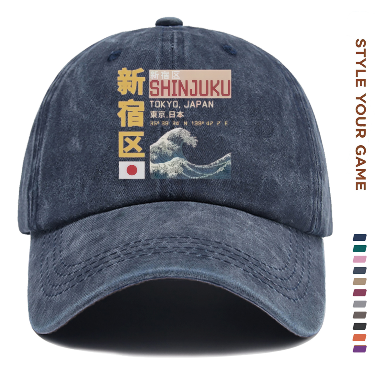 TEMU 1pc Tokyo Giappone Stampa -E Cappellino da baseball Urban Casual Copricapo Unisex Dad Hat Trucker Hat Moda Versatile Giornaliero Pendolarismo