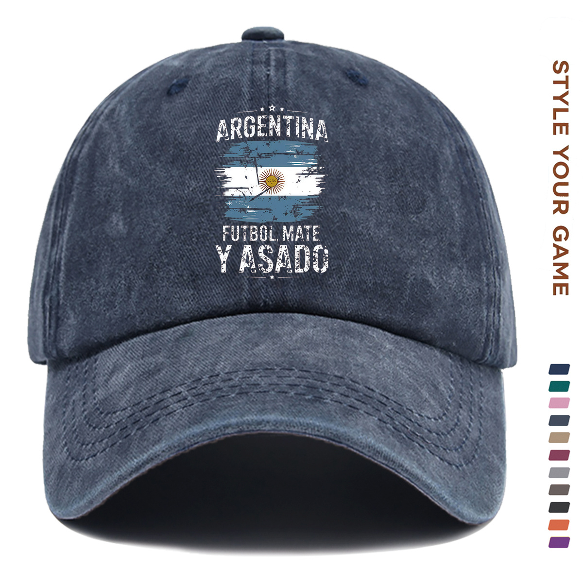 TEMU 1pc Argentina Flag Print Baseball Cap Urban Casual Headwear Unisex Dad Hat Trucker Hat Versatile Suitable For Daily Shopping Parties Travel
