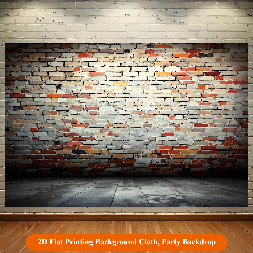 Exposed Brick Wall and Floor Background Cloth