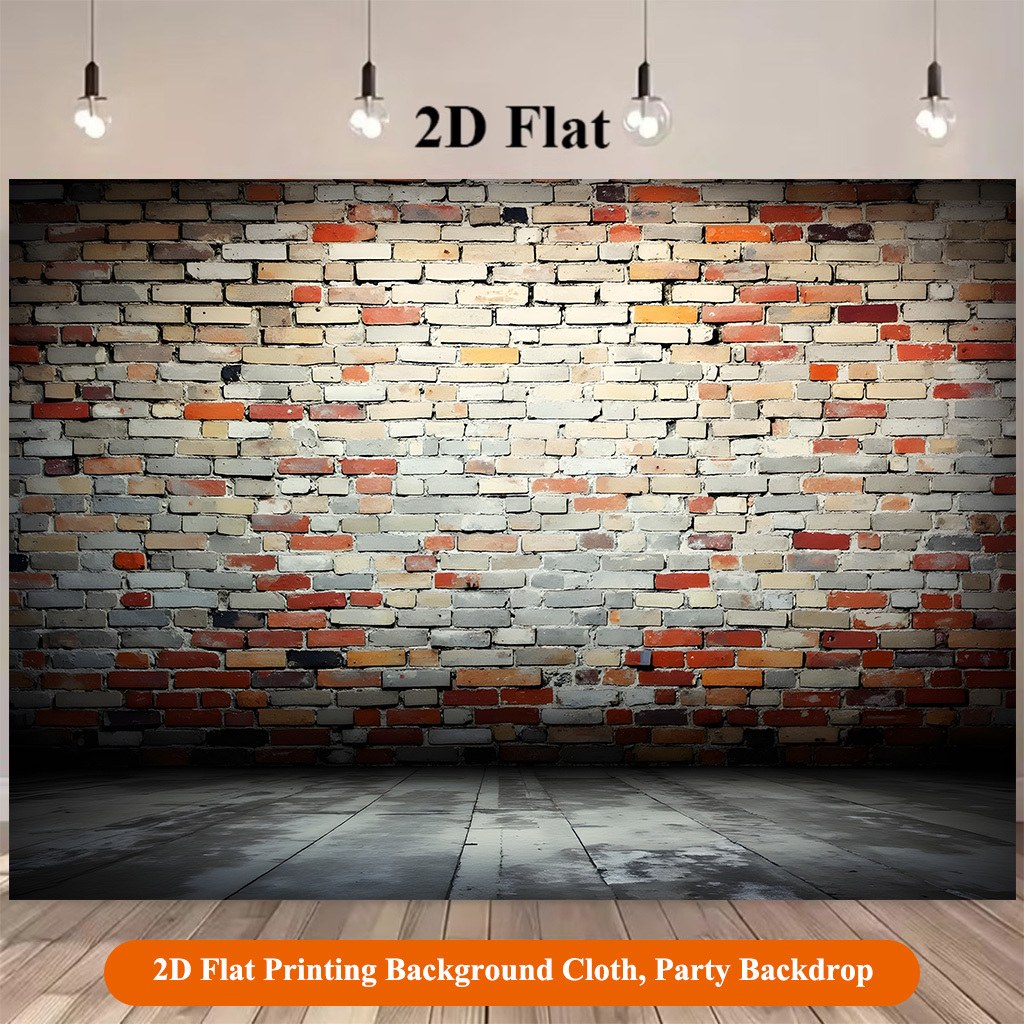 Exposed Brick Wall and Floor Background Cloth