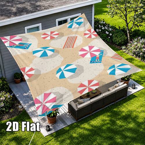 2d flat 1pc sky canopy easy setup and storage pattern umbrellas contemporary beach camping awning oversized carport with free ropesand nails included