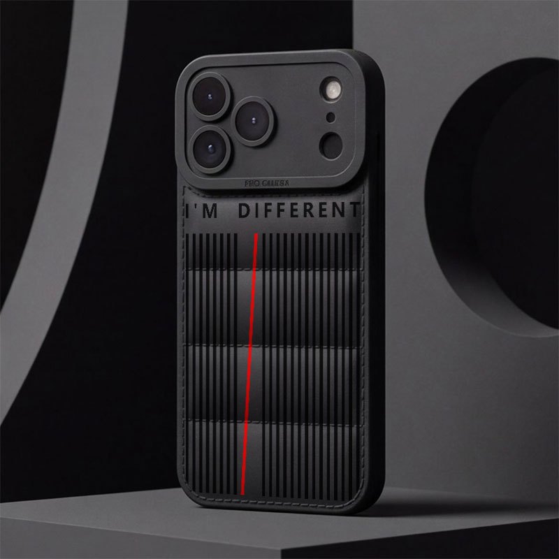 TEMU Phone Case: Stripes With Red Vertical Line + [] Design Stylish And Innovative Design Phone Case Compatible With Iphone /16 Pro/15/14/13/12/11