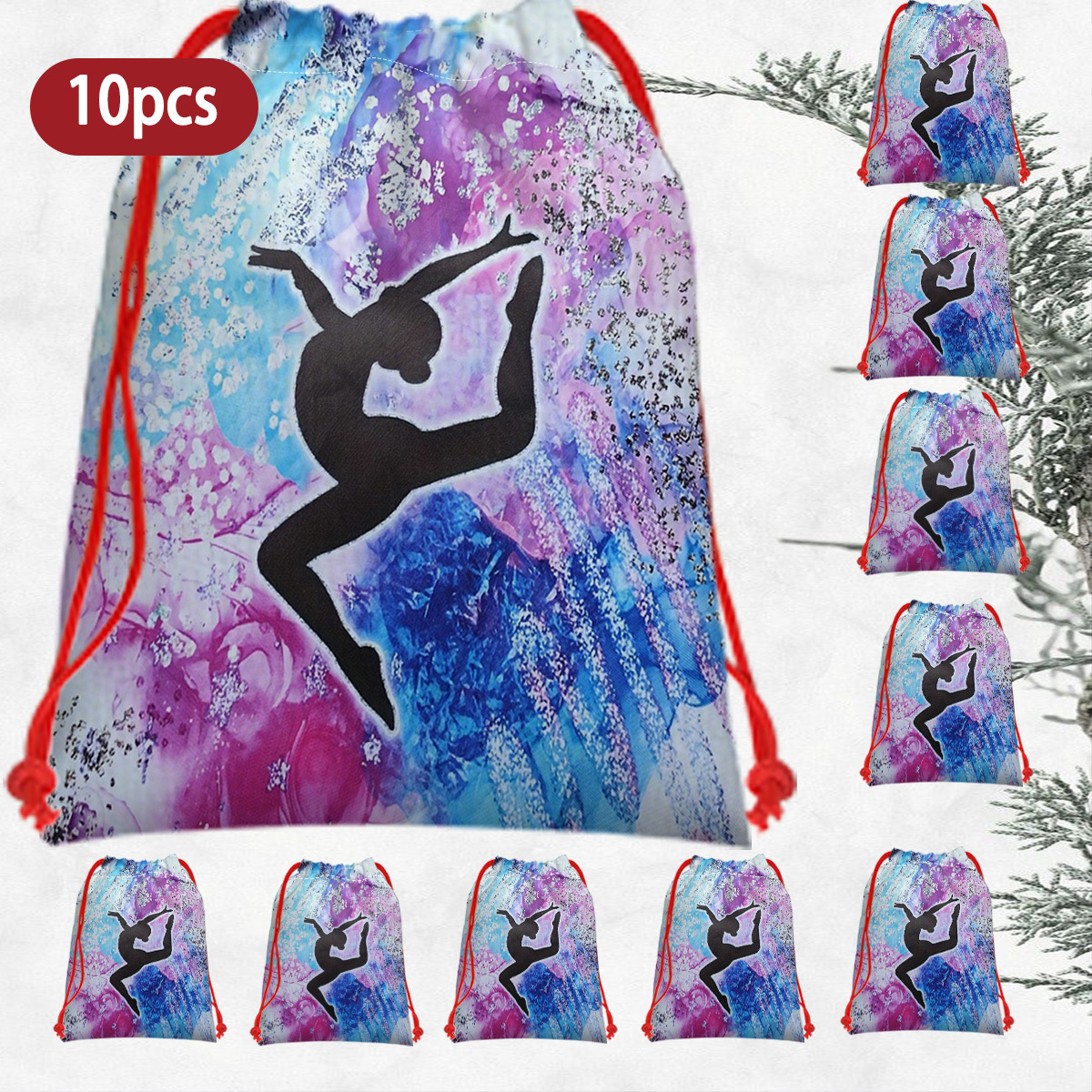 TEMU Gift For Her/him, Dancer Silhouette In Abstract Theme Candy Bag Gift Bag, 2d Flat